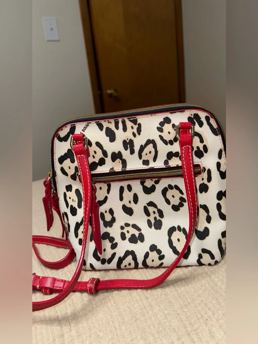 Dooney & Bourke Red Leopard Crossbody - Picture 2 of 14